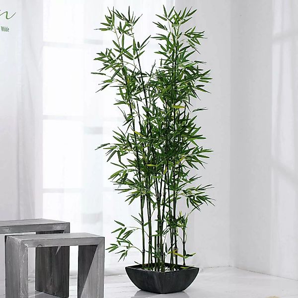 home24 Kunstpflanze Bambus im Terrakottatopf günstig online kaufen