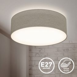 B.K.Licht LED Deckenleuchte Deckenleuchte Stoff-Deckenlampe Ø30cm günstig online kaufen