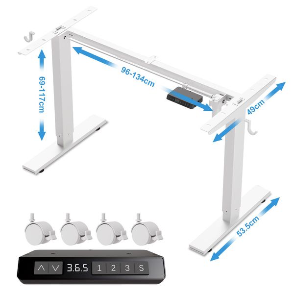 HOMAVO Schreibtisch Schreibtisch Höhenverstellbarer Tisch Gestell günstig online kaufen