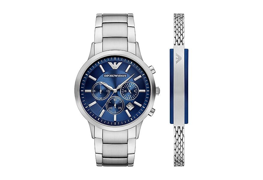 Emporio Armani Chronograph AR80081SET, (Set, 2-tlg., mit Armband), Quarzuhr günstig online kaufen