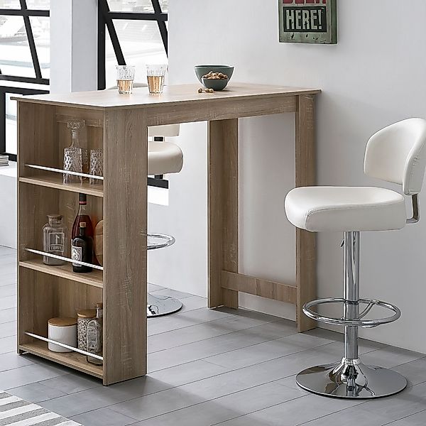 Wohnling Bartisch Stehtisch Sonoma Eiche Küchenbartisch günstig online kaufen