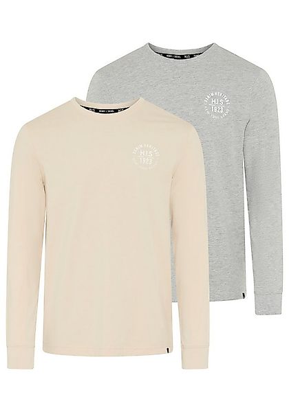 H.I.S Langarmshirt (Packung, 2-tlg., 2er-Pack) Langarm, bedruckt, Rundhalsa günstig online kaufen