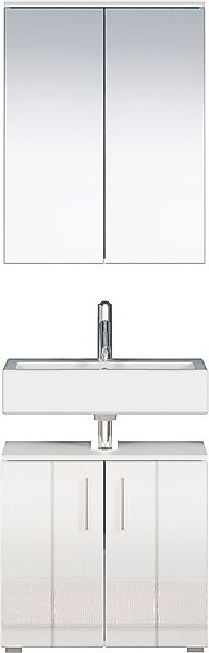 welltime Badmöbel-Set »Prag«, (Set, 2 St.), Waschtisch & Spiegelschrank - W günstig online kaufen
