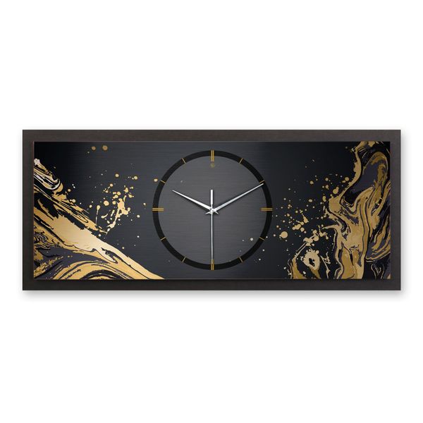 Kreative Feder Wanduhr 3D Designer-Wanduhr Golden günstig online kaufen