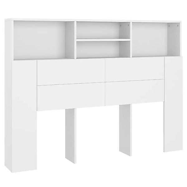 vidaXL Kopfteilschrank Weiß 140 x 19 x 103,5 cm 811862 günstig online kaufen