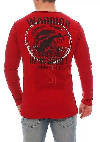 RioRim Herren T-Shirt Langarmshirt Longsleeve Shirt ATOHI 3106 rot günstig online kaufen