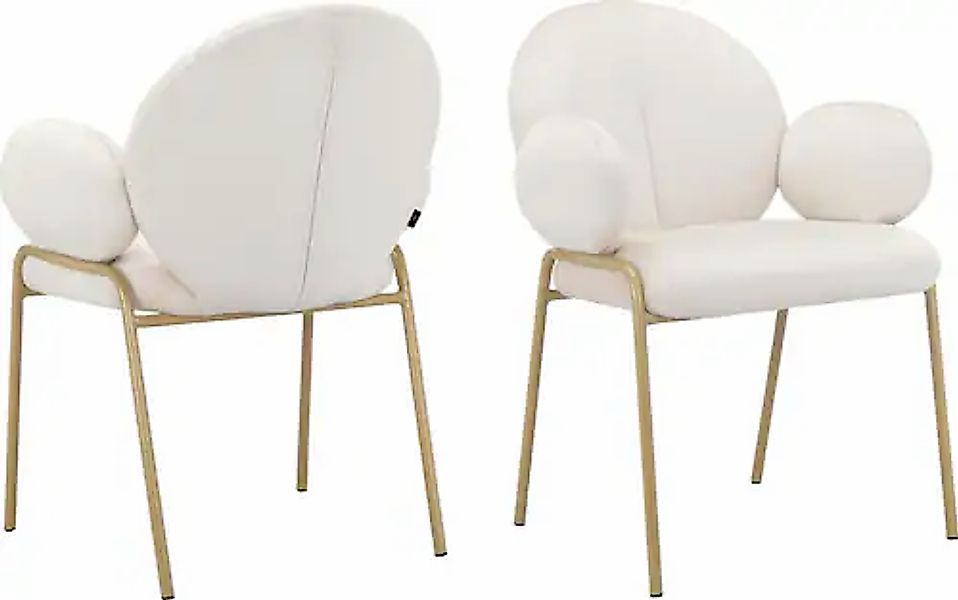 Leonique Esszimmerstuhl »Albie« () 2 Stk.Sitz und Rücken gepolstert, Gestel günstig online kaufen