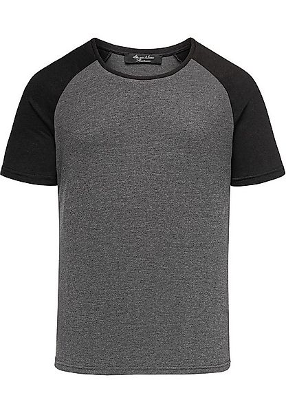Amaci&Sons T-Shirt KENNER T-Shirt Herren Basic Raglan Shirt mit Rundhalsaus günstig online kaufen