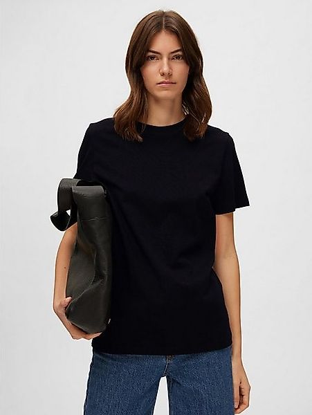 SELECTED FEMME T-Shirt Dünnes Basic Kurzarm Shirt SLFMYESSENTIAL SLFMYESSEN günstig online kaufen