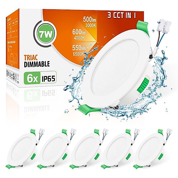 ALUSSO LED Einbaustrahler 6er-Set, 68mm 7W günstig online kaufen