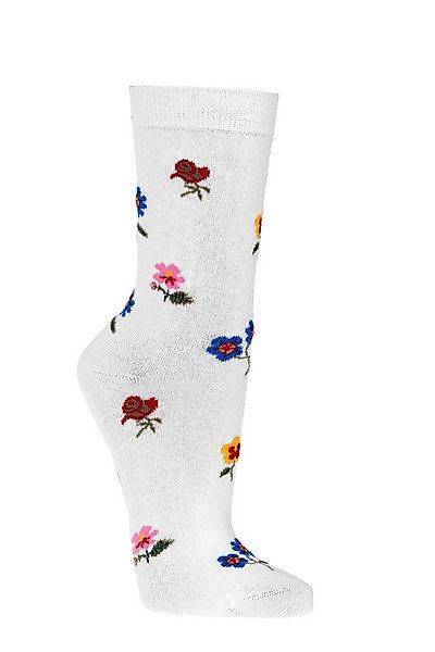 Socks 4 Fun Freizeitsocken Socks 4 Fun Blümchen (3-er Bündel, 3-Paar, 3 Paa günstig online kaufen