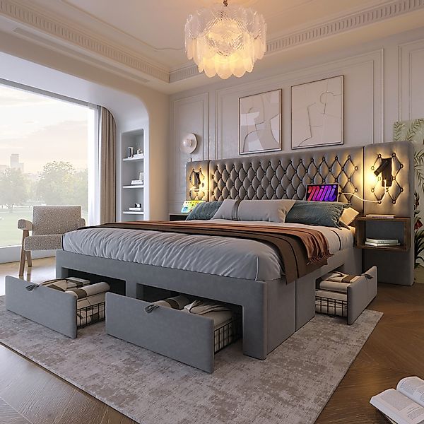 Flieks Polsterbett, Doppelbett 180×200cm mit 2 günstig online kaufen