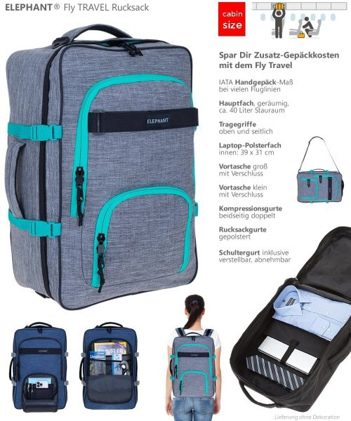 ELEPHANT Reiserucksack Fly Travel Rucksack Handgepäck, günstig online kaufen