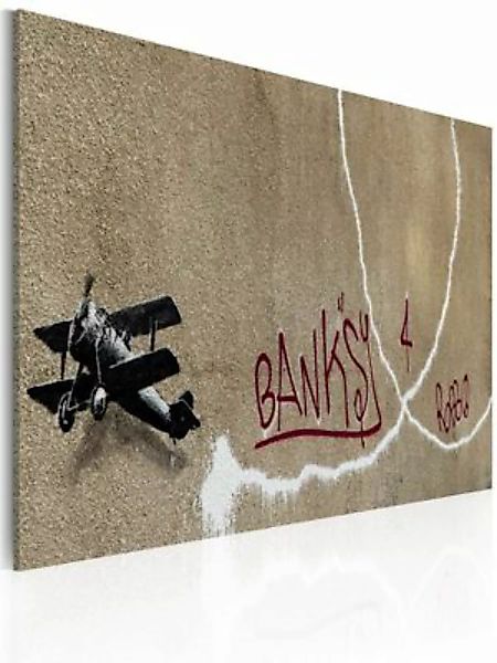 artgeist Wandbild Flugzeug der Liebe (Banksy) mehrfarbig Gr. 60 x 40 günstig online kaufen