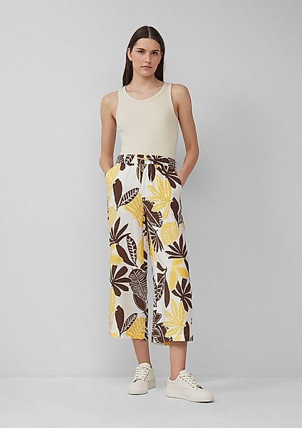 s.Oliver Chinos Hose Strukturierte Culotte aus Viskosemix mit Elastikbund günstig online kaufen