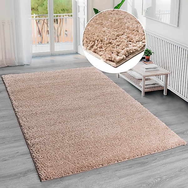 Bruno Banani Hochflor-Teppich "Shaggy Soft" rechteckig 30 mm Höhe gewebt, U günstig online kaufen