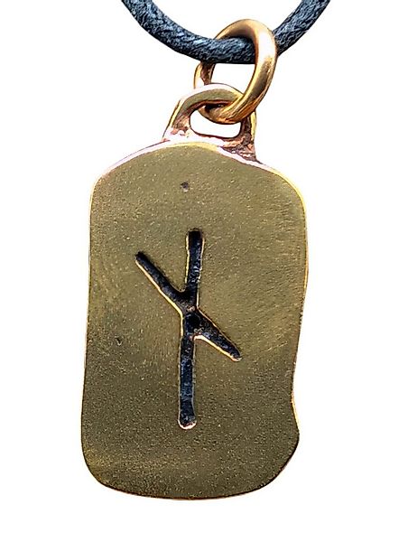 Kiss of Leather Kettenanhänger Rune Runen Buchstabe N Nauthiz Nyd Not Schic günstig online kaufen
