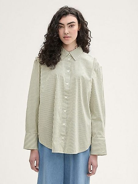 TOM TAILOR Denim Langarmbluse Loose Fit Hemd mit Streifenmuster günstig online kaufen