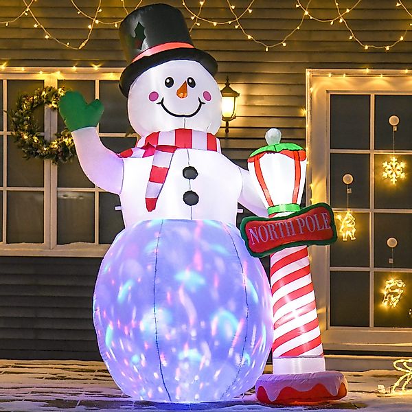 HOMCOM Weihnachtsfigur 2,4 m, mit LED-Beleuchtung günstig online kaufen
