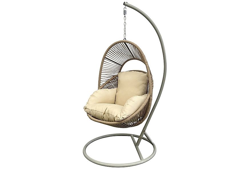 riess-ambiente Hängesessel AIR ROPE beige / greige - inkl. Kissen, In- & Ou günstig online kaufen