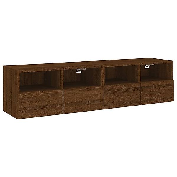 vidaXL TV-Schrank TV-Wandschränke 2 Stk. Braun Eiche-Optik 60x30x30 cm günstig online kaufen