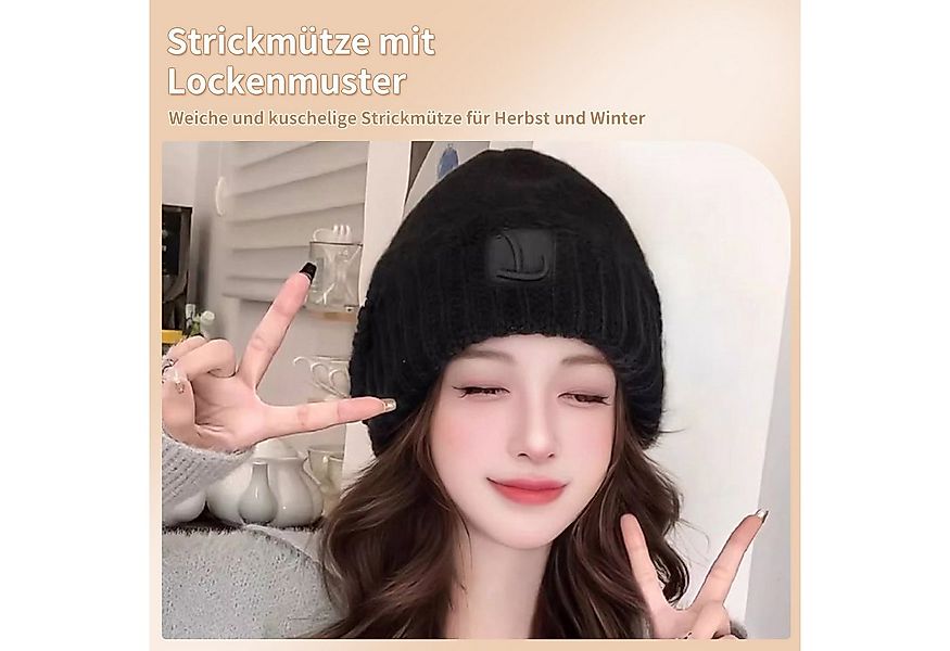 Refttenw Kunsthaarperücke Hutperücke,Damenperücke,Beanie Perücke,Lockige Pe günstig online kaufen