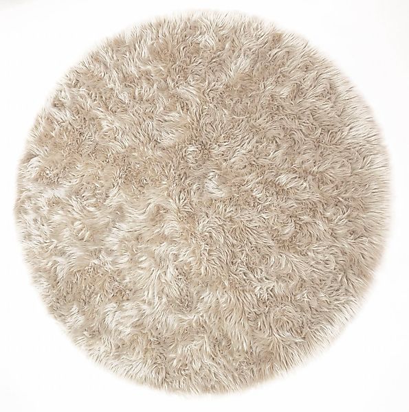 my home Fellteppich »Dena, Hochflor Teppiche«, rund, 60 mm Höhe, Kunstfell, günstig online kaufen