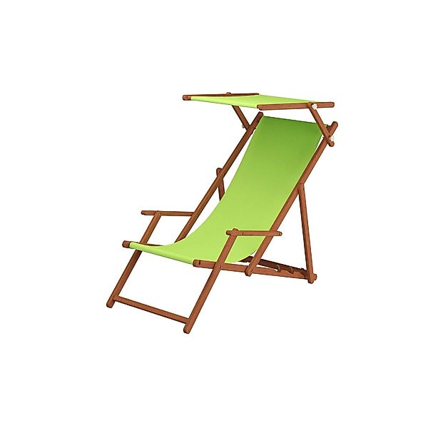 Erst-Holz Holz-Liegestuhl Strandstuhl Strand-Liege Stofffarbe Pistazie 10-3 günstig online kaufen