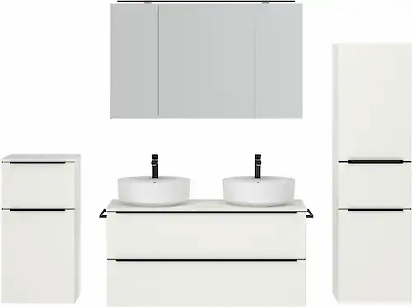 nobilia® Badmöbel-Set »Alvene« vormontiert, mit Soft-Close, 4 Stk. tlg. günstig online kaufen