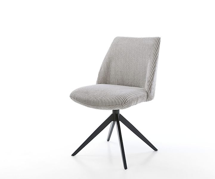 Drehstuhl Elso-Flex Mikrofaser Anthrazit Vintage Kreuzgestell breit Schwarz günstig online kaufen