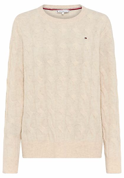 Tommy Hilfiger Curve Strickpullover "CRV SOFT WOOL CABLE C-NK LS SWT", in g günstig online kaufen