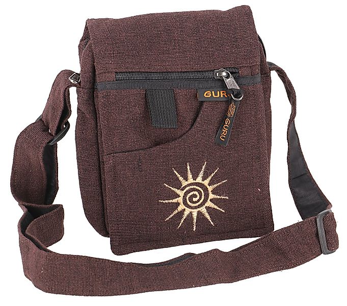 Guru-Shop Schultertasche Kleine Schultertasche, Passporttasche - braun günstig online kaufen