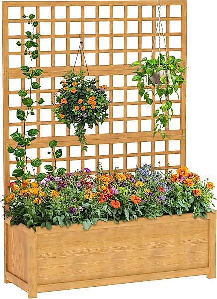 Meulbaty Blumenkasten Hochbett mit Spalier, vertikaler günstig online kaufen