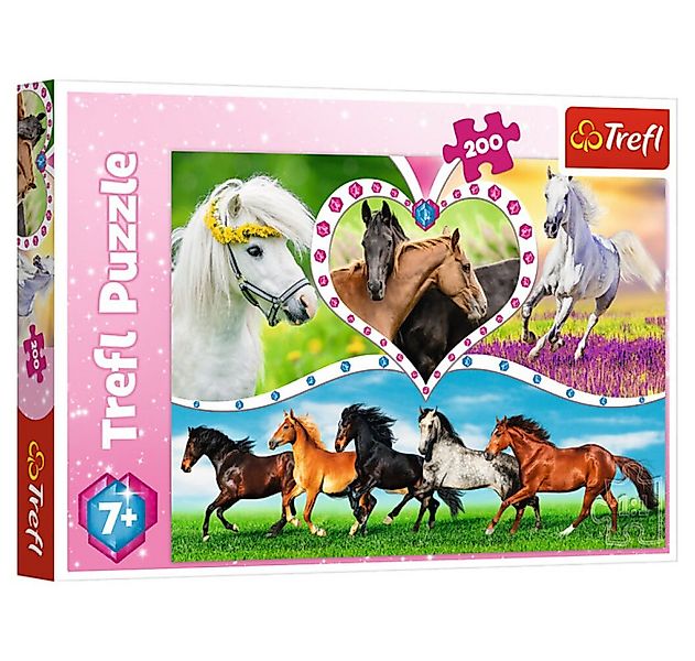 Trefl Puzzle Puzzle Schöne Pferde 200 Teile, Puzzleteile günstig online kaufen