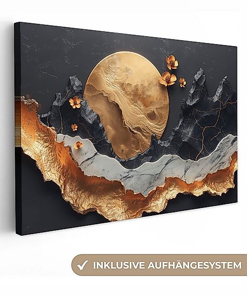 OneMillionCanvasses® Leinwandbild Kunst - Gold - Modern - Abstrakt, Fotodru günstig online kaufen
