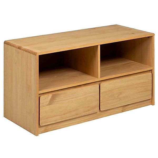 vidaXL TV-Schrank SAUDA Eiche-Optik 99x43x55 cm Massivholz Kiefer 377597 günstig online kaufen