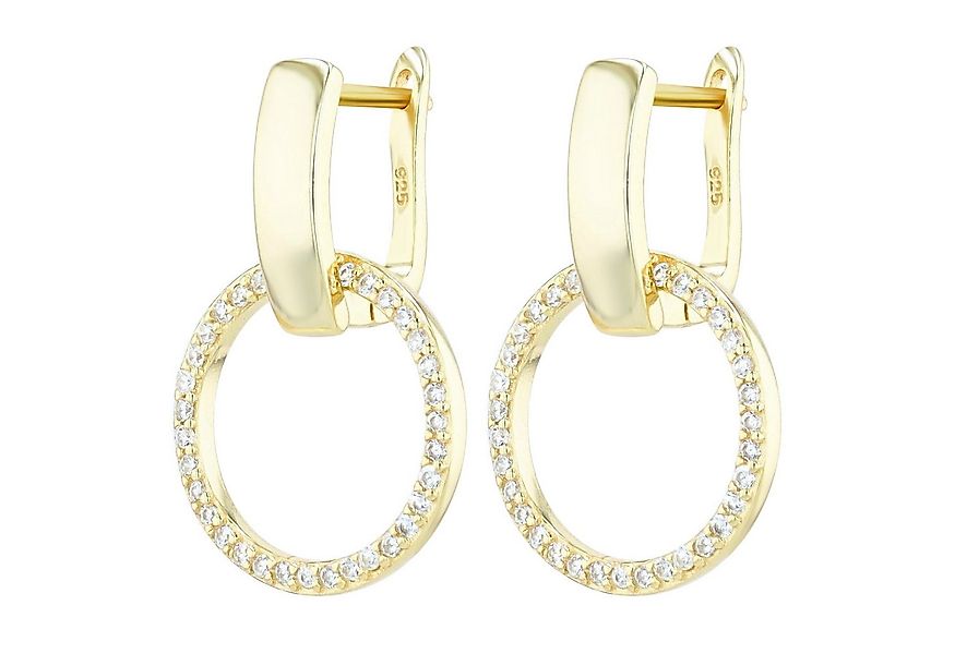 Adelia´s Paar Ohrhänger Damen Ohrhänger aus 925 Sterling Silber und Zirkoni günstig online kaufen