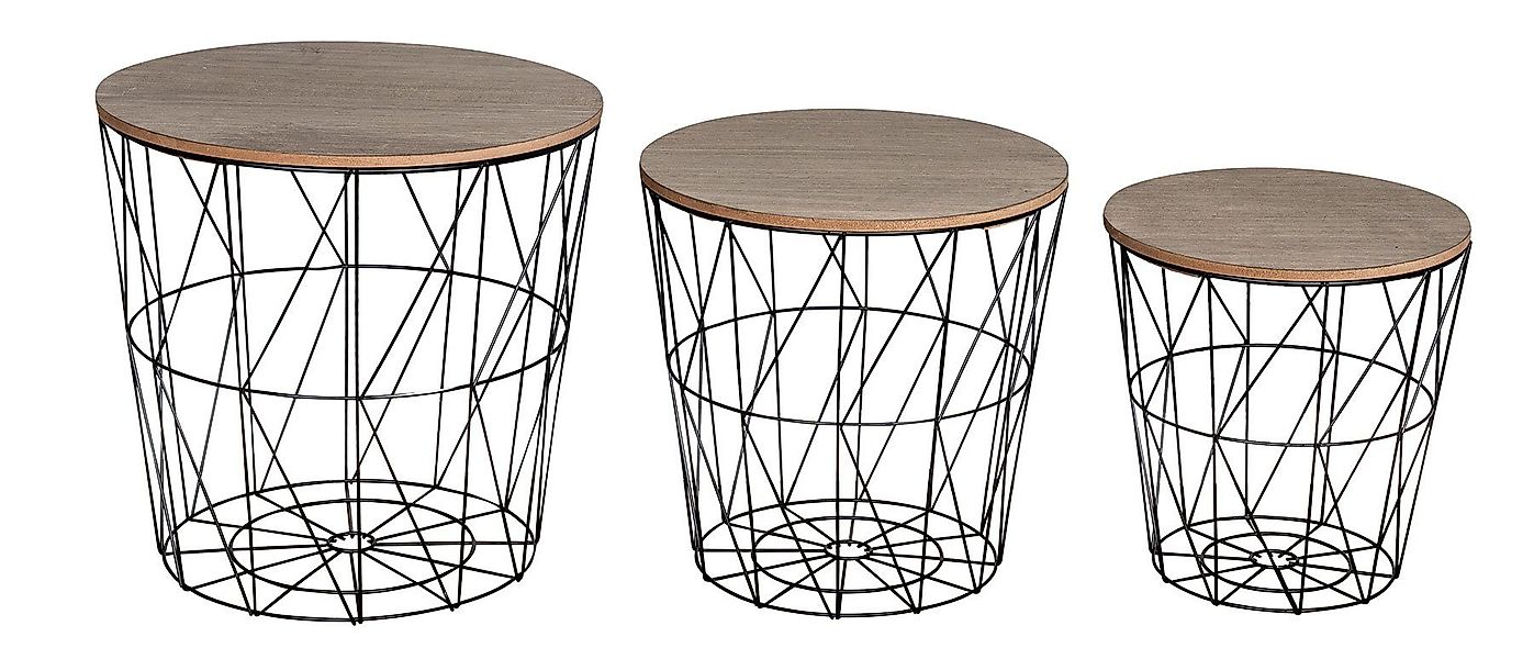Levandeo® Couchtisch, 3er Set Beistelltisch Schwarz günstig online kaufen