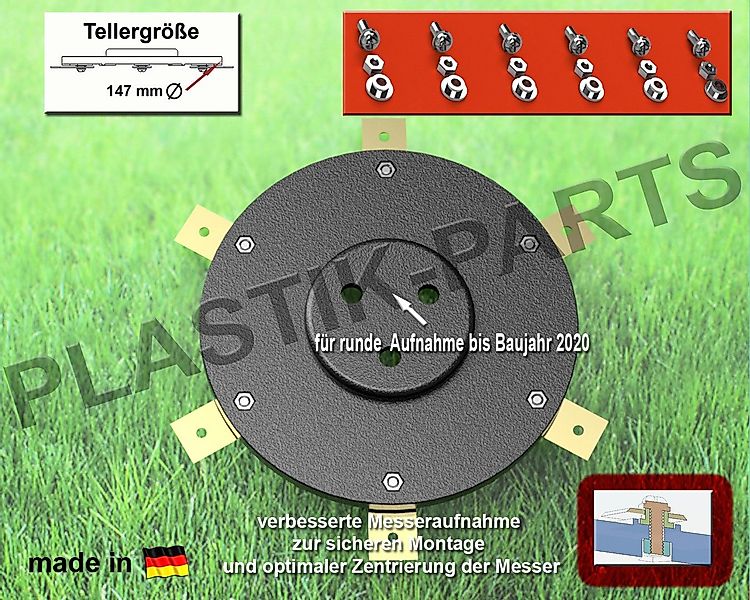 Plastik Parts Mährobotermesser Messerscheibe 6 Klingen günstig online kaufen