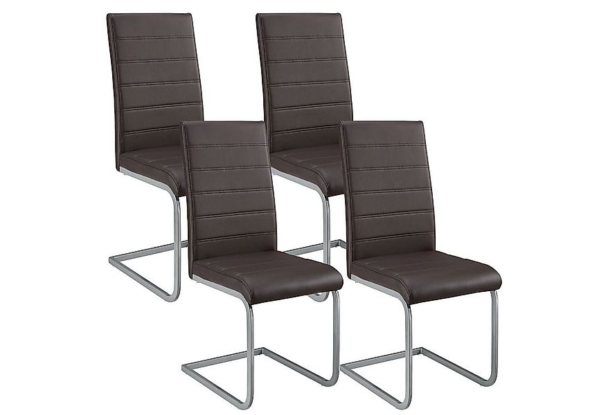 Juskys Freischwinger Vegas, hohe Rückenlehne, pflegeleicht, weiche Polsteru günstig online kaufen