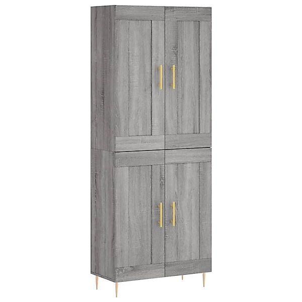 vidaXL Highboard Grau Sonoma 69,5x34x180 cm Holzwerkstoff 3199679 günstig online kaufen