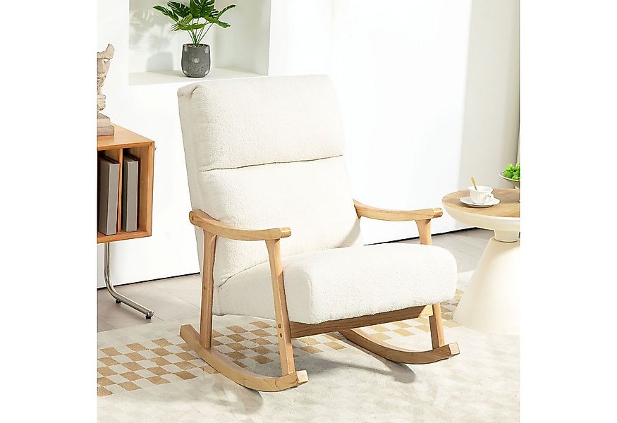 HOMCOM Schaukelstuhl ergonomisch, mit Samtoptik (Schwingsessel, 1 St), bis günstig online kaufen