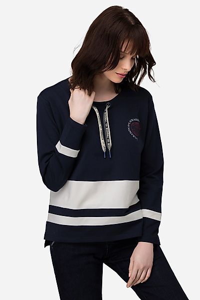 Laurasøn Sweatshirt Sweatshirt Streifen Print Rundhals günstig online kaufen