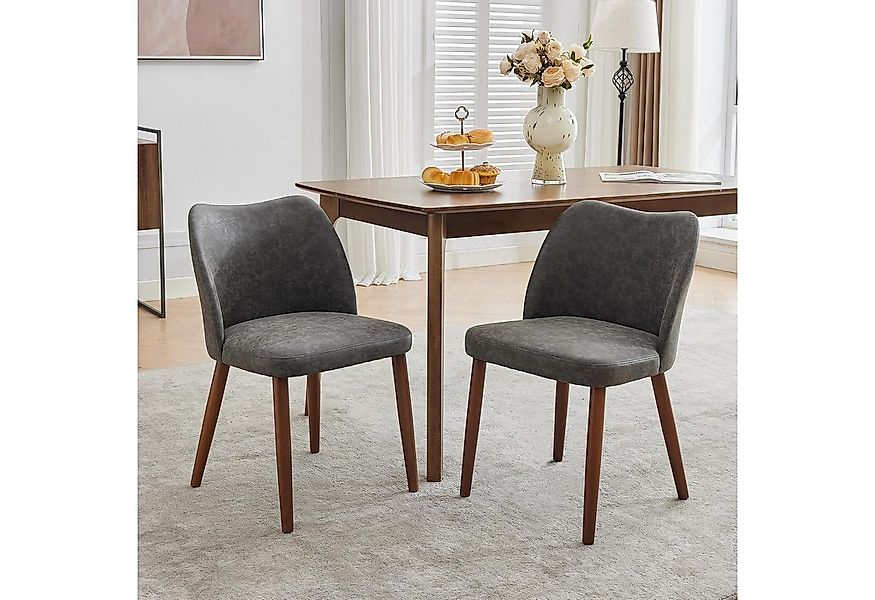 GarveeMore Esszimmerstuhl 2er-Set,Leinen gepolsterter Esszimmerstuhl mit Ho günstig online kaufen