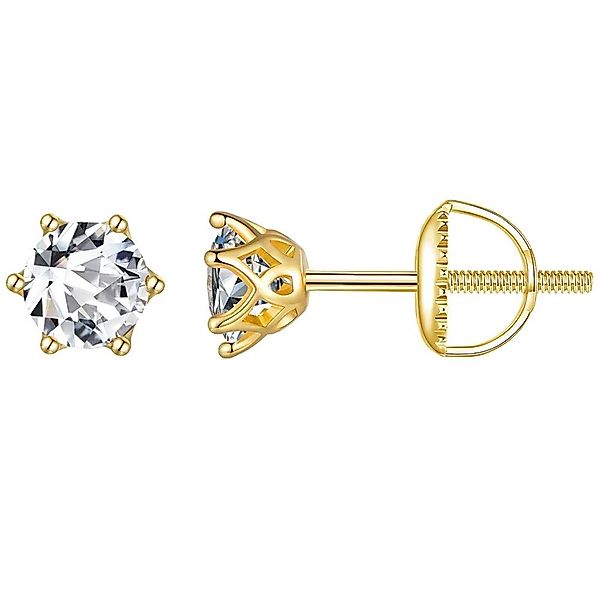 Runde Perlé Paar Ohrstecker zarte Moissanite günstig online kaufen