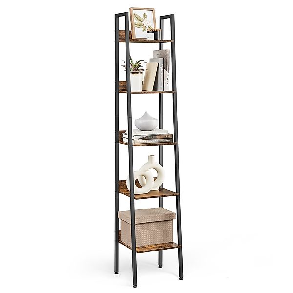 VASAGLE Standregal, Bücherregal, Leiterregal, 140/170 cm, günstig online kaufen