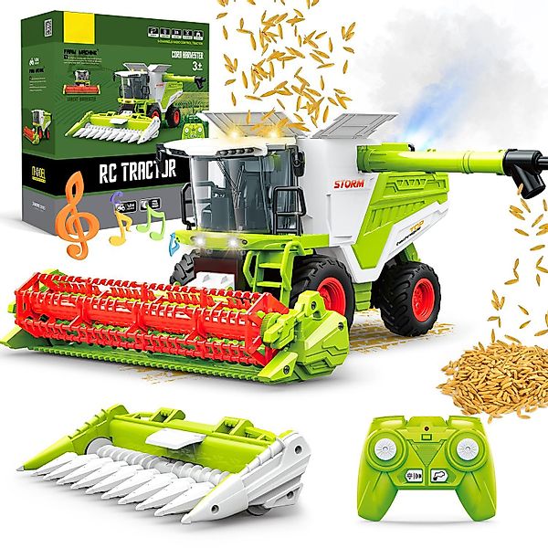 ZEUOPQ Spielzeug-Landmaschine Ferngesteuertes Mähdrescher Harvester-Spielze günstig online kaufen