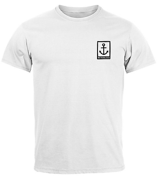 Neverless Print-Shirt Herren T-Shirt Anker Motiv Brust Batch Logo Fashion S günstig online kaufen