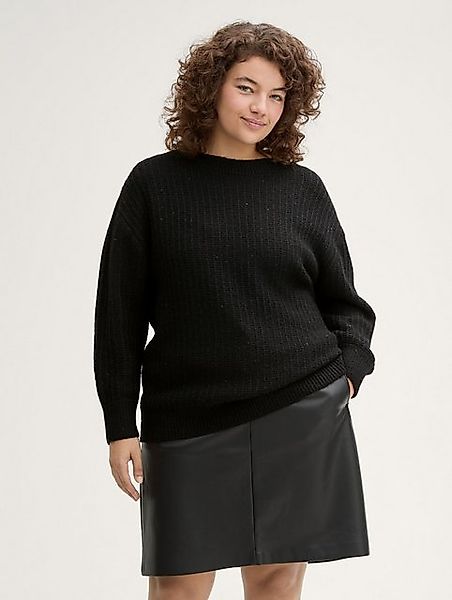 TOM TAILOR PLUS Strickpullover Plus Size - Strickpullover mit Pailletten mi günstig online kaufen