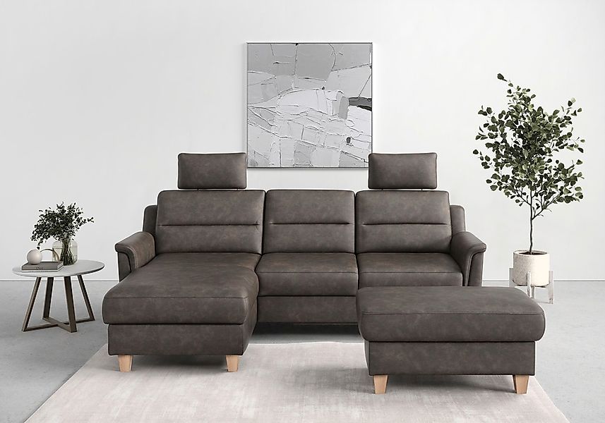 sit&more Ecksofa "Farö L-Form" inklusive Federkern, wahlweise mit Bettfunkt günstig online kaufen